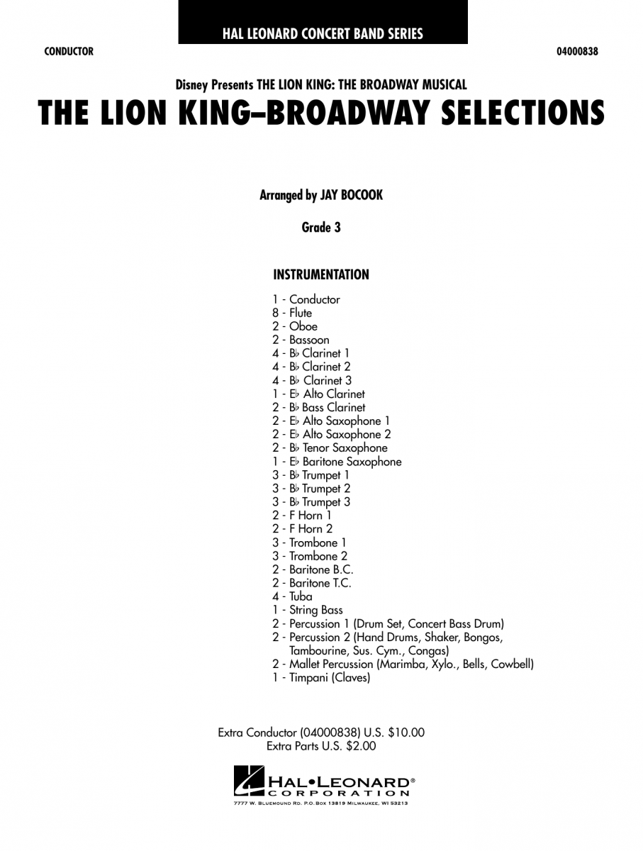 Lion King, The: Broadway Selections - hacer clic aqu
