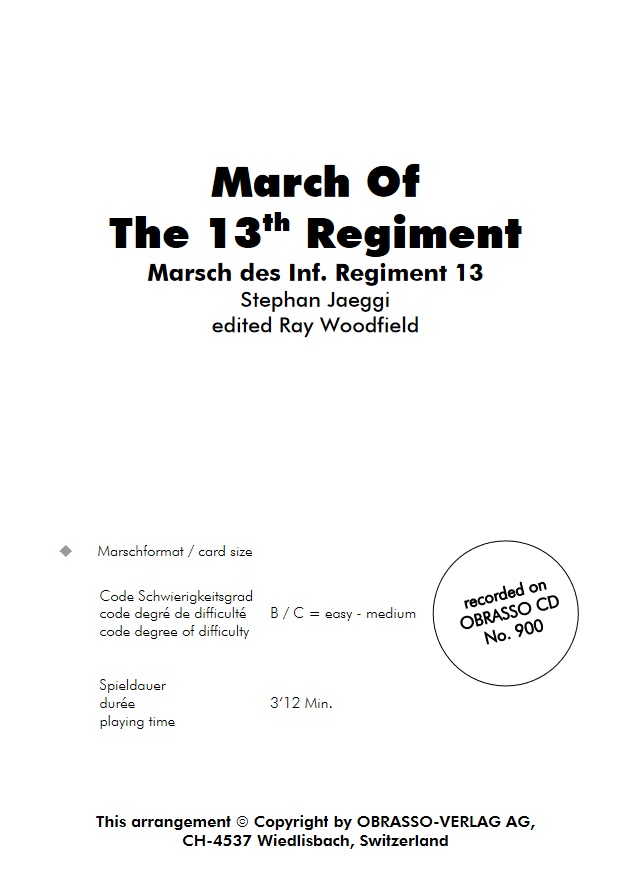 March of the 13th Regiment - hacer clic aqu