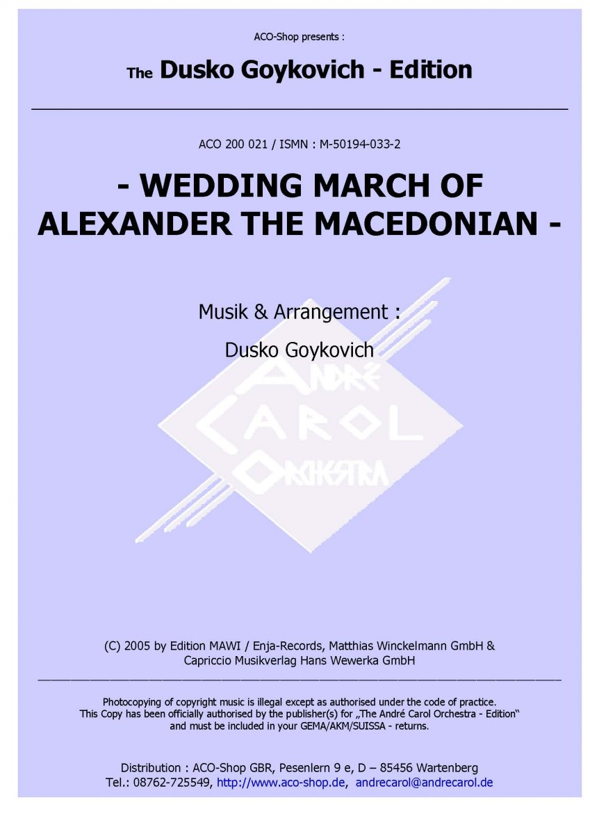 Wedding March of Alexander the Macedonian - hacer clic aqu�