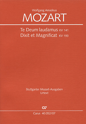 Mozart: Dixit et Magnificat; Te Deum - hacer clic aqu