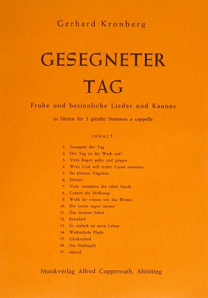 Gesegneter Tag. Frohe und besinnliche Lieder und Kanons - hacer clic aqu