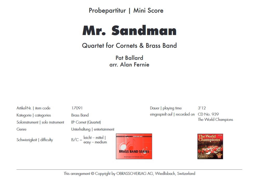 Mr. Sandman - hacer clic aqu