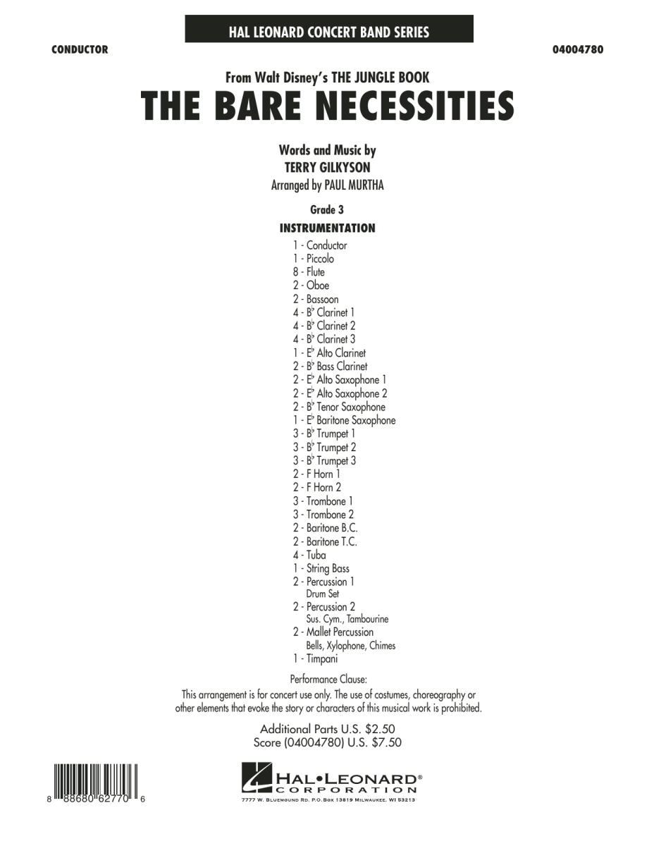 Bare Necessities, The (from 'The Jungle Book') - hacer clic aqu