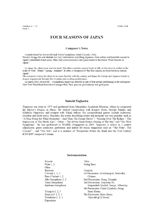 4 Seasons Of Japan (Four) - hacer clic aqu