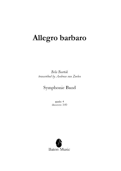 Allegro Barbaro (1911) - hacer clic aqu