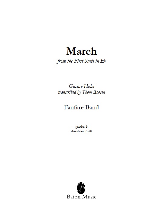 March from the 'First Suite in E-flat' - hacer clic aqu�