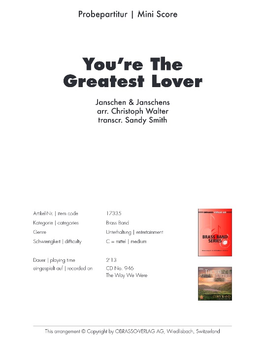 You're the Greatest Lover - hacer clic aqu