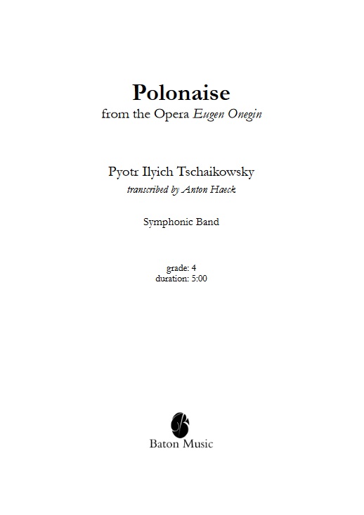 Polonaise from 'Eugen Onegin' - hacer clic aqu