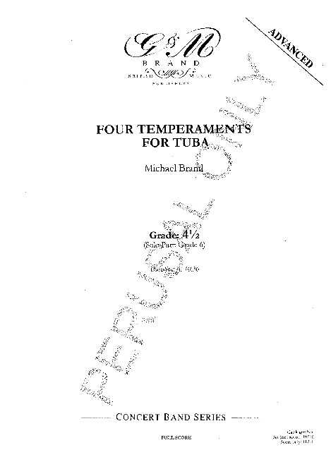 4 Temperaments for Tuba (Four) - hacer clic aqu