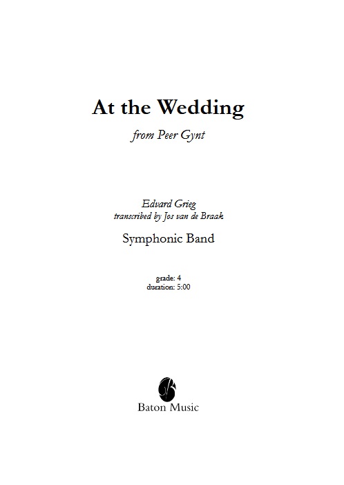 At the Wedding (From 'Peer Gynt') - hacer clic aqu�