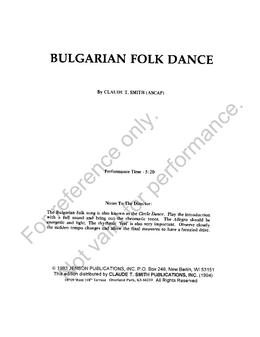 Bulgarian Folk Dance - hacer clic aqu