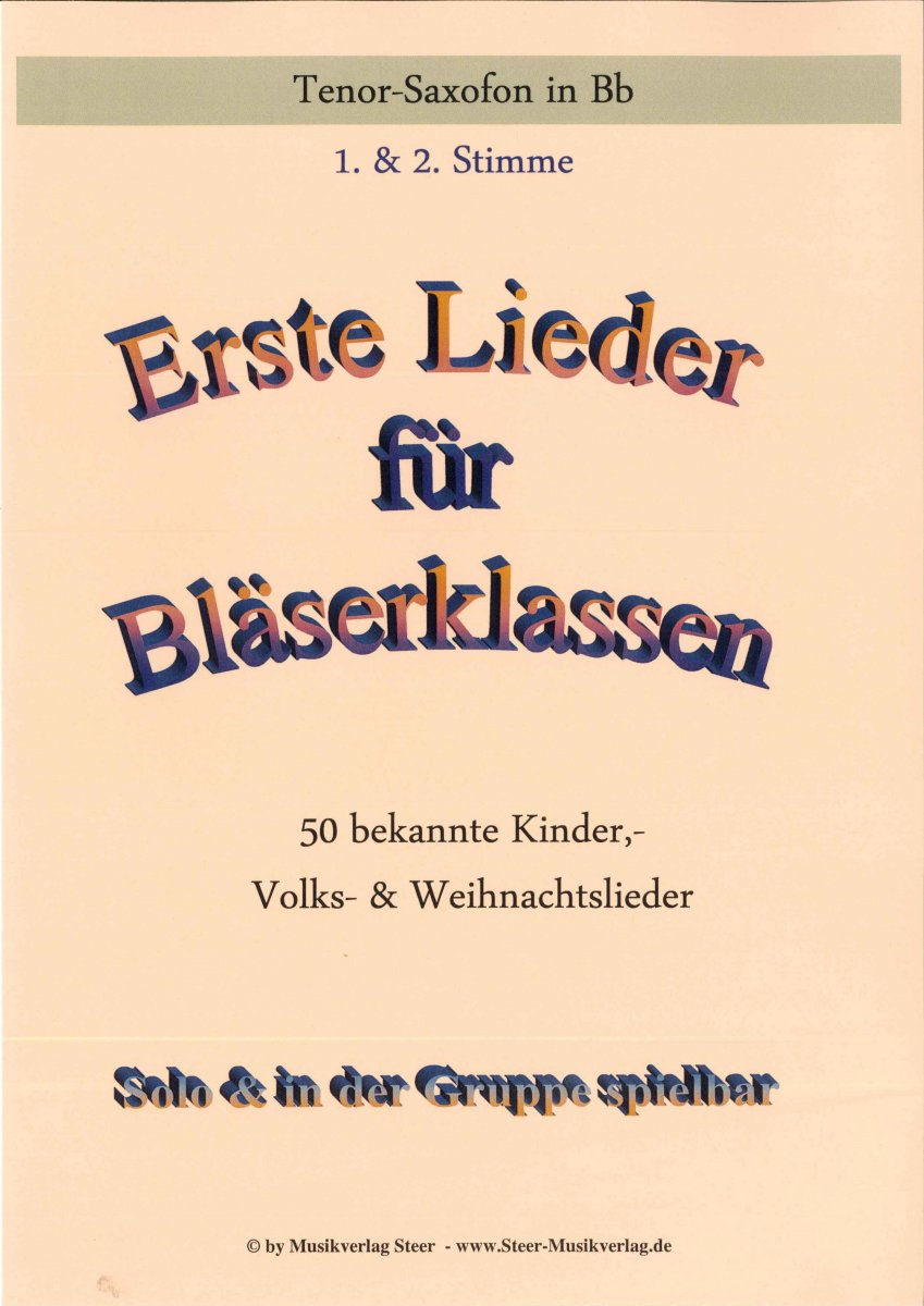 Erste Lieder für Bläserklassen - hacer clic para una imagen más grande