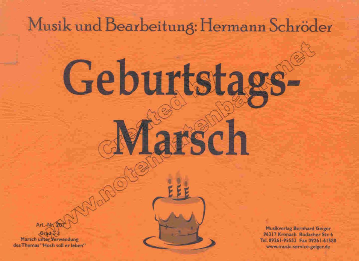 Geburtstagsmarsch - hacer clic aquí Geburtstagsmarsch - hacer clic aquí