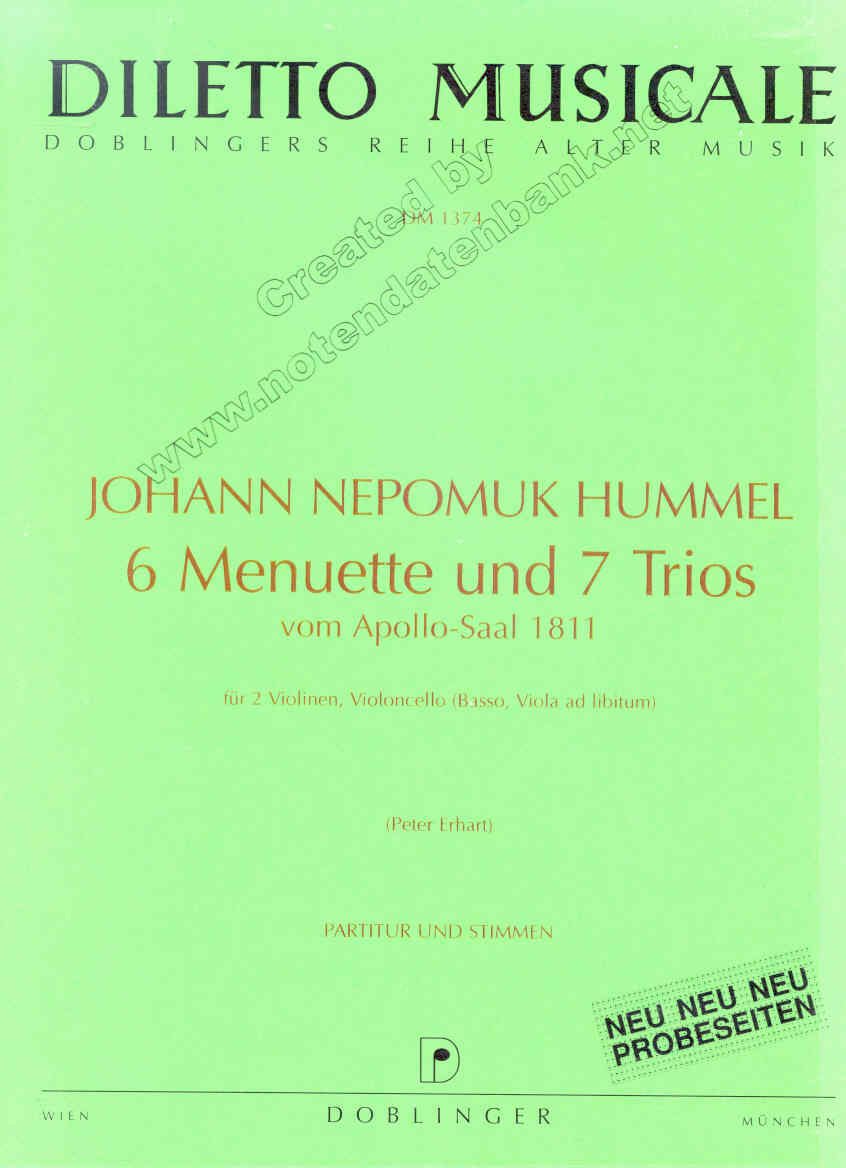 6 Menuette und 7 Trios vom Apollo-Saal 1811 - hacer clic aqu�