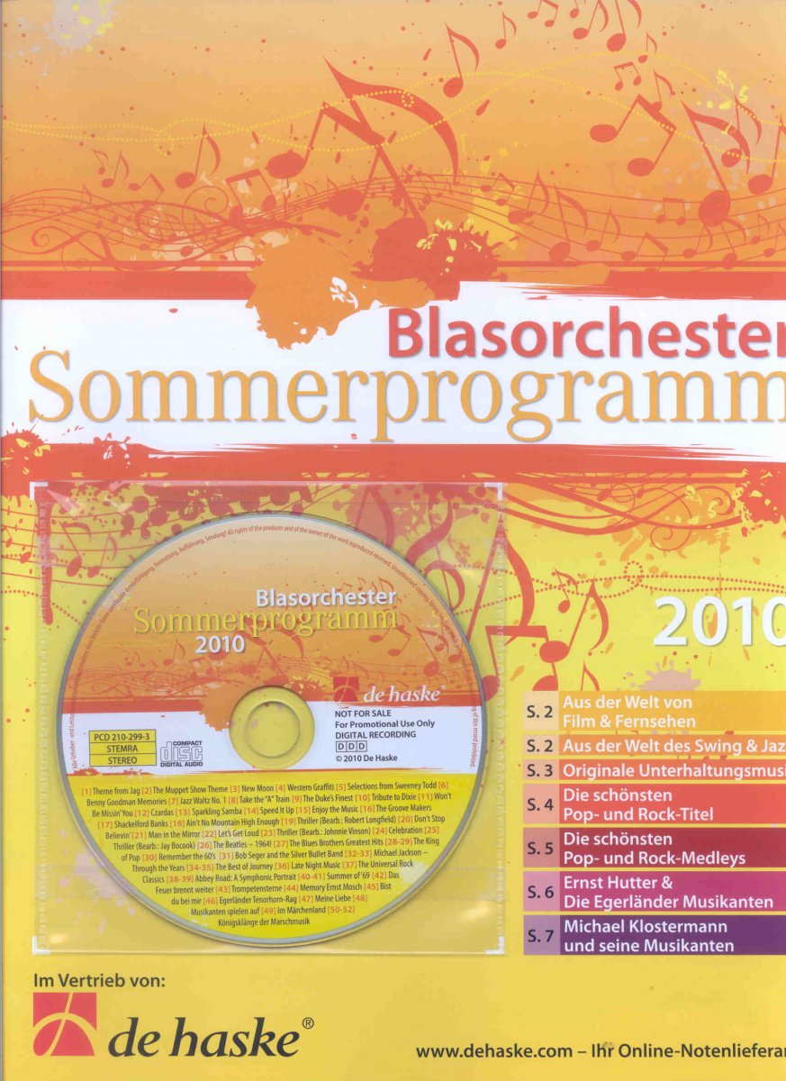 De Haske 2010 - Blasorchester Sommerprogramm - hacer clic aquí De Haske 2010 - Blasorchester Sommerprogramm - hacer clic aquí
