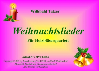 Weihnachtslieder für Holzbläserquartett - hacer clic para una imagen más grande