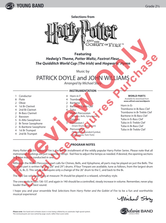 Selections from 'Harry Potter and the Goblet of Fire' - hacer clic aqu