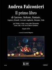 Il primo libro di Canzone, Sinfonie, Fantasie, Capricci, Brandi, Correnti, Gagliarde, Alemane, Volte per Violini, e Viol - hacer clic aqu