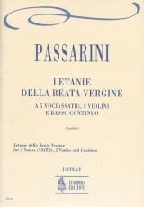 Letanie della Beata Vergine for 5 Voices (SSATB), 2 Violins and Continuo - hacer clic aqu�