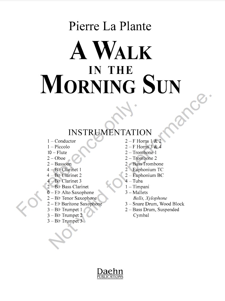 A Walk In The Morning Sun - hacer clic aqu