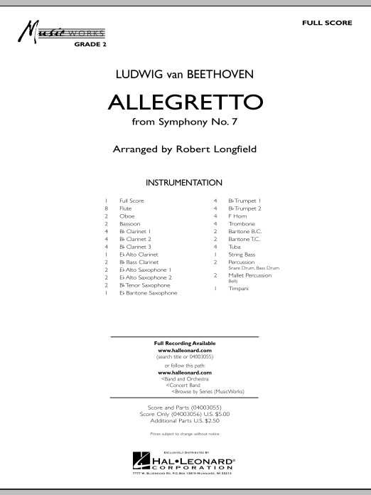 Allegretto (from Symphony #7) - hacer clic aqu