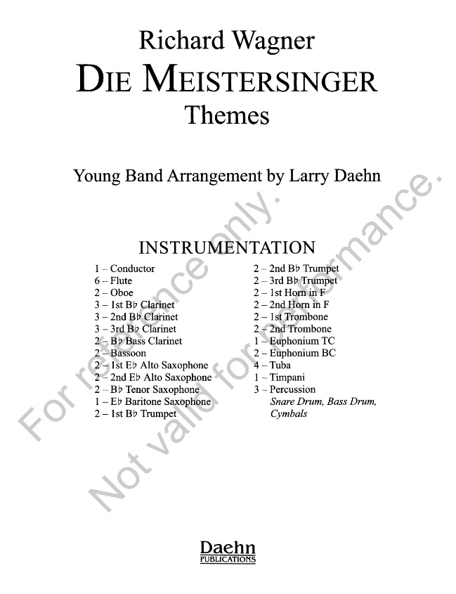 Meistersinger, Die (Themes) - hacer clic aqu