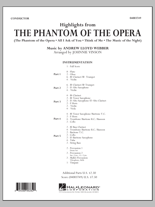 Highlights from 'The Phantom of the Opera' - hacer clic aqu