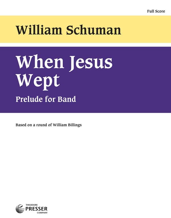 When Jesus Wept (Mvt.2 from 'New England Triptych') - hacer clic aqu