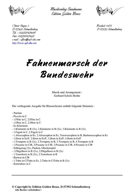 Fahnenmarsch der Bundeswehr - hacer clic aqu�
