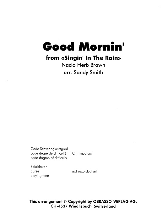 Good Mornin' (from 'Singin' In The Rain') - hacer clic aqu