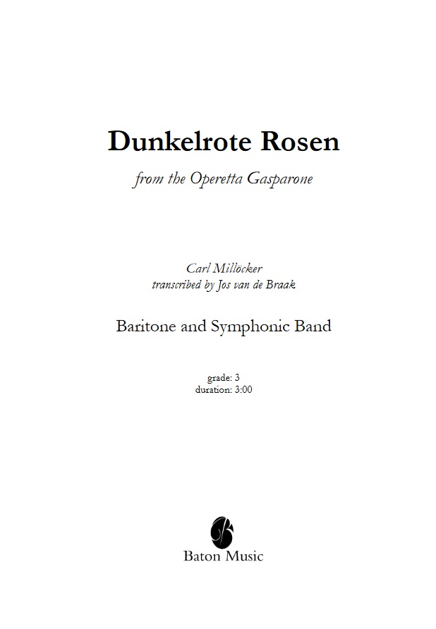 Dunkelrote Rosen (from the Operetta Gasparone) - hacer clic aqu