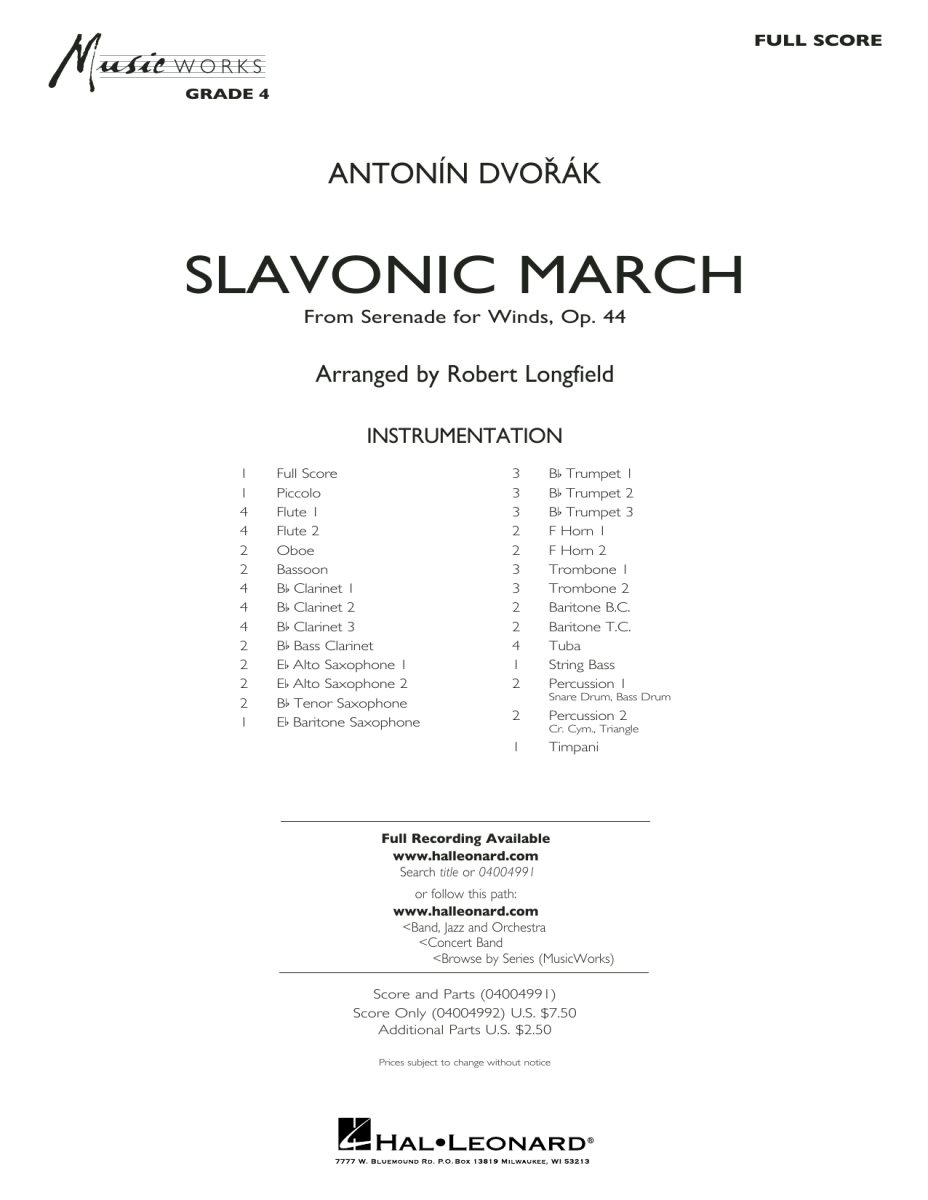 Slavonic March (from 'Serenade for Winds') - hacer clic aqu