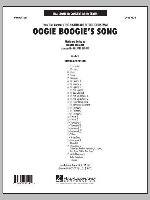 Oogie Boogie's Song (from 'The Nightmare Before Christmas') - hacer clic aqu