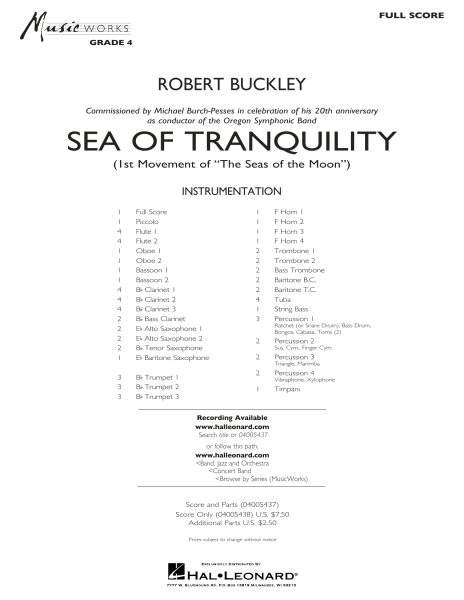 Sea of Tranquility (1st Movement of 'The Seas of the Moon') - hacer clic aqu