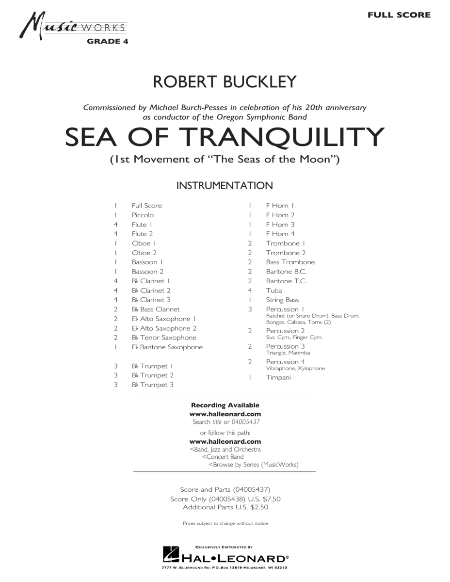 Sea of Tranquility (1st Movement of 'The Seas of the Moon') - hacer clic aqu�