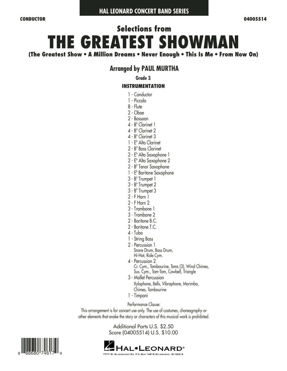 Selections from 'The Greatest Showman' - hacer clic aqu