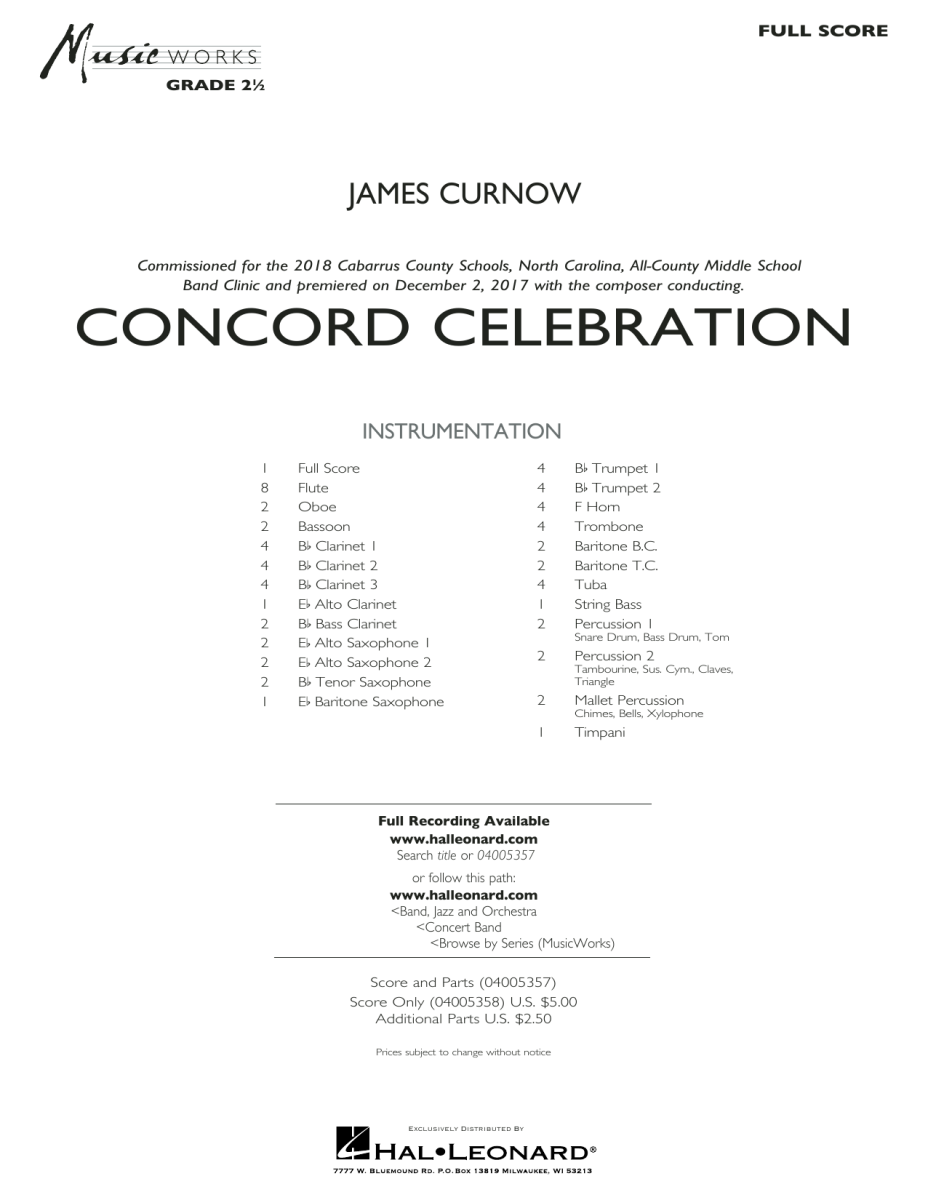 Concord Celebration - hacer clic aqu