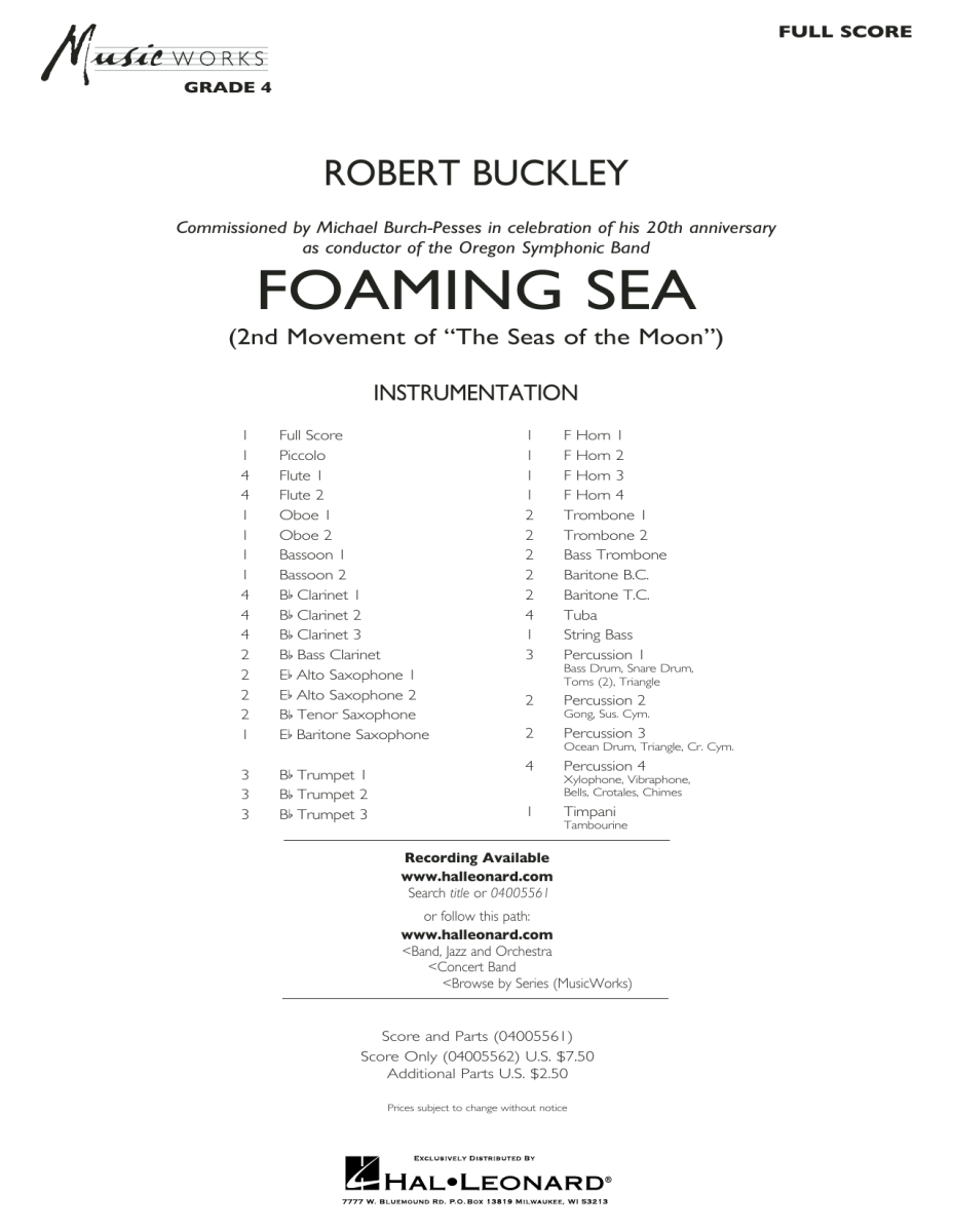 Foaming Sea (2nd Movement of 'The Seas of the Moon') - hacer clic aqu