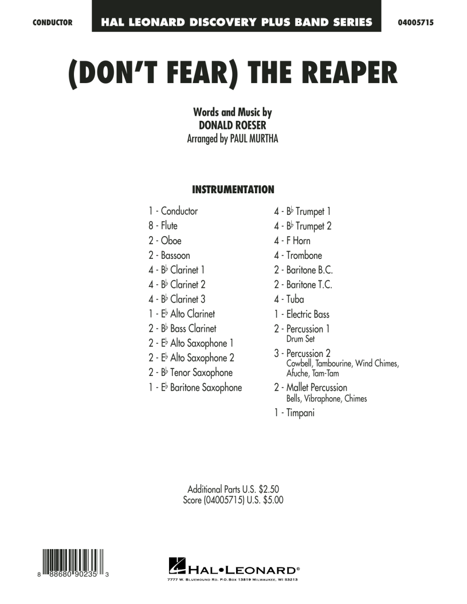 (Don't Fear) The Reaper - hacer clic aqu