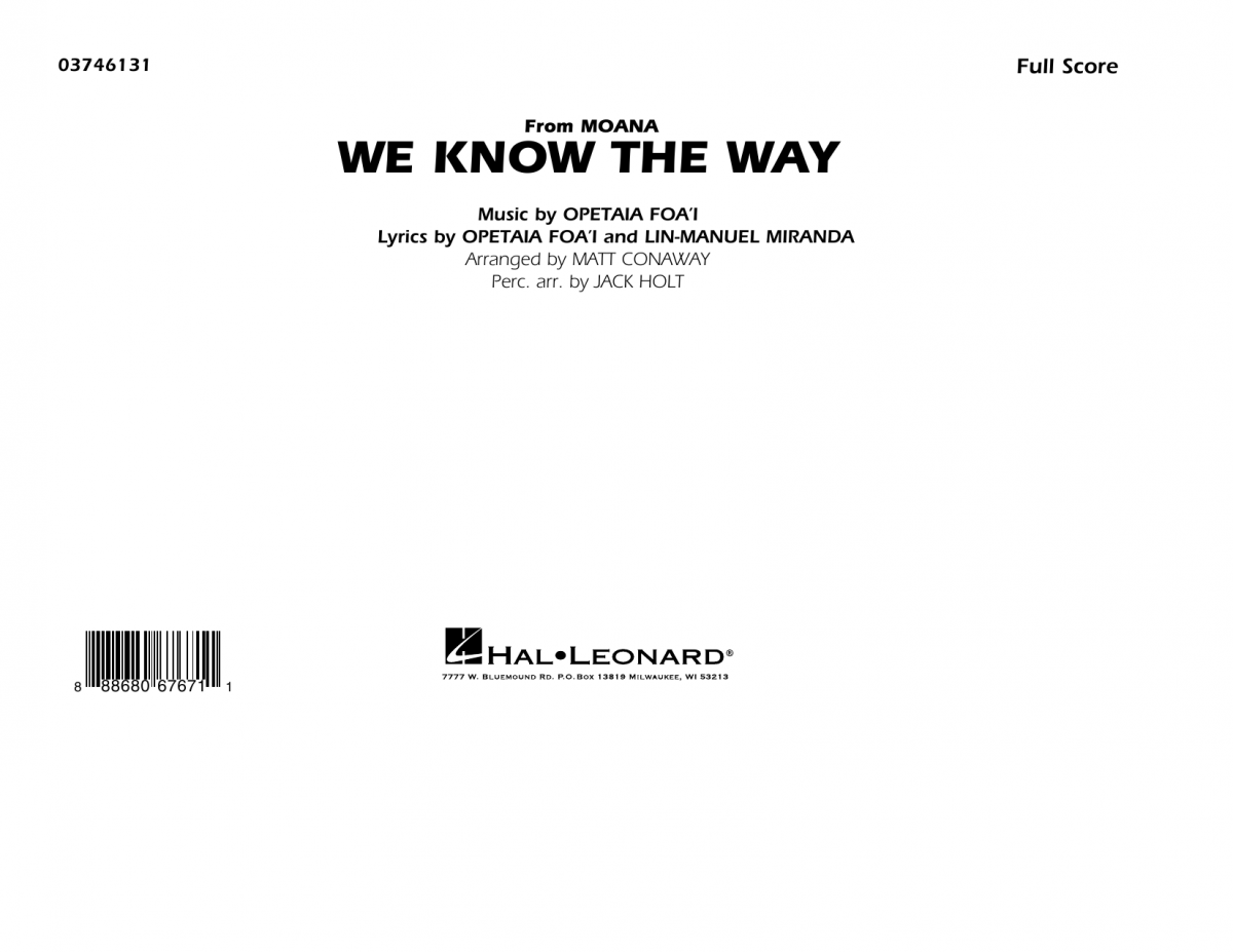 We Know the Way (from 'Moana') - hacer clic aqu