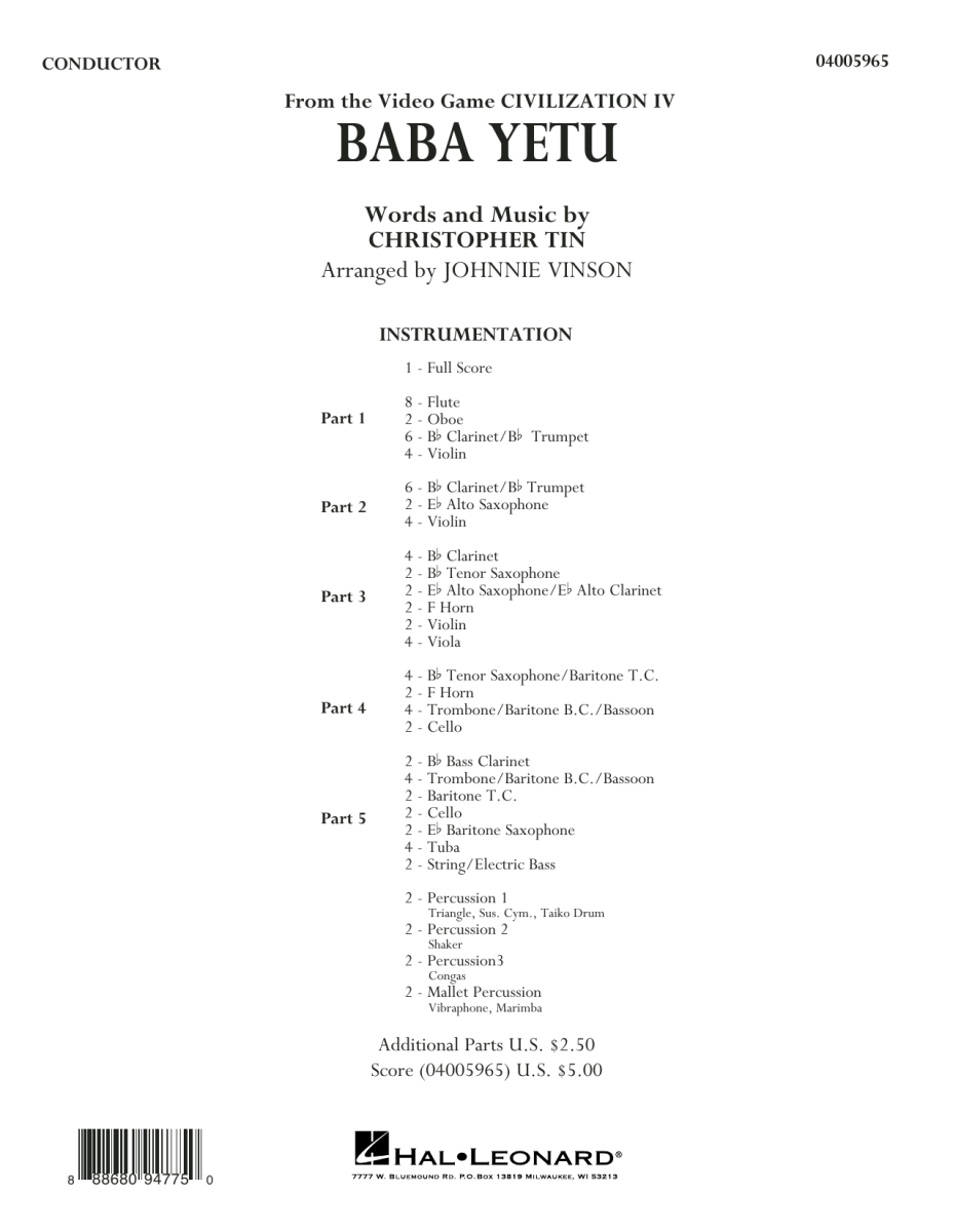 Baba Yetu (from 'Civilization IV') - hacer clic aqu