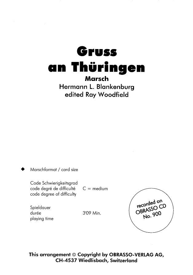 Gruss an Thringen (Salute To Thuringia) - hacer clic aqu
