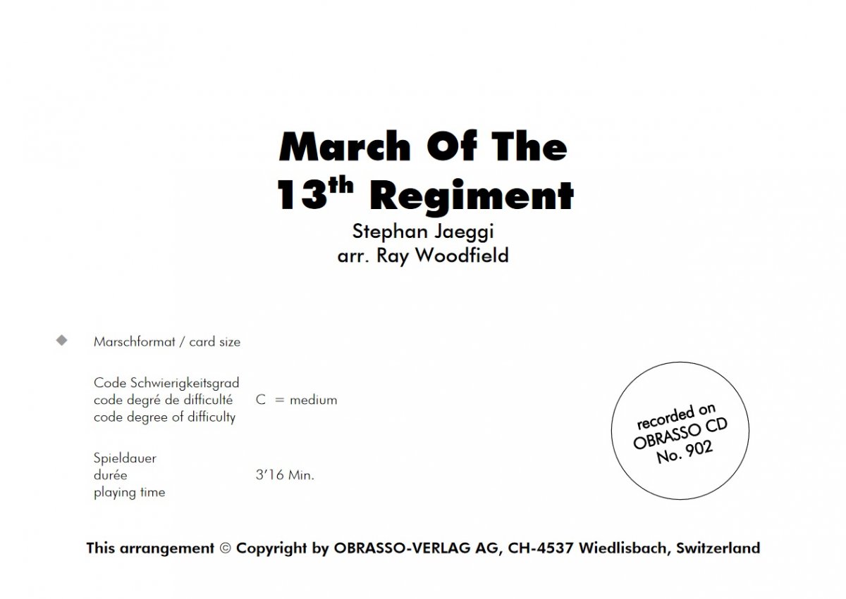 March of the 13th Regiment - hacer clic aqu
