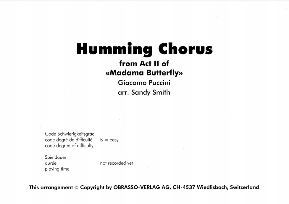 Humming Chorus (from 'Madame Butterfly') - hacer clic aqu