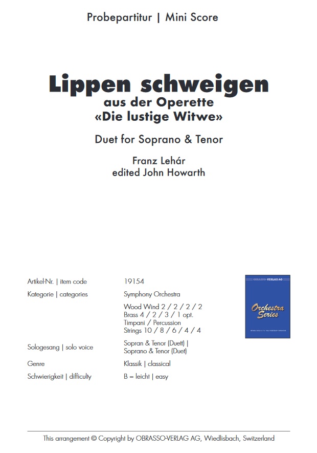 Lippen schweigen (aus 'Die lustige Witwe') - hacer clic aqu