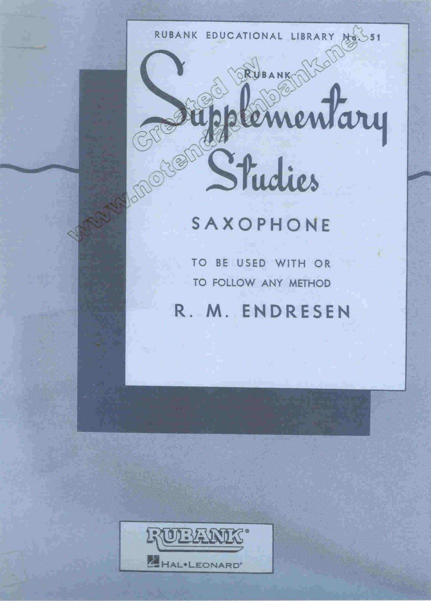 Supplementary Studies Saxophone - hacer clic aqu�