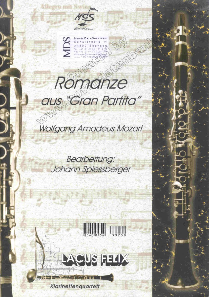 Gran Partita: 5. Satz Romanze (Adagio - Allegretto - Adagio) - hacer clic aquí Gran Partita: 5. Satz Romanze (Adagio - Allegretto - Adagio) - hacer clic aquí