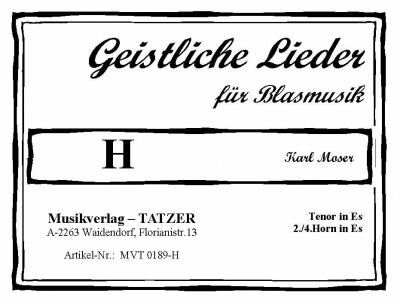 Geistliche Lieder fr Blasmusik, Heft H - hacer clic aqu