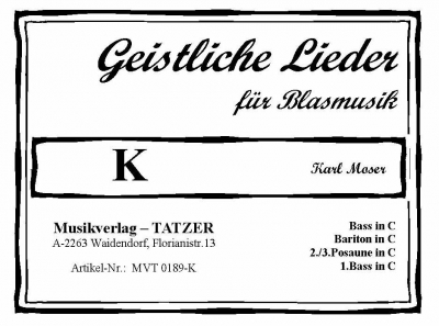 Geistliche Lieder fr Blasmusik, Heft K - hacer clic aqu