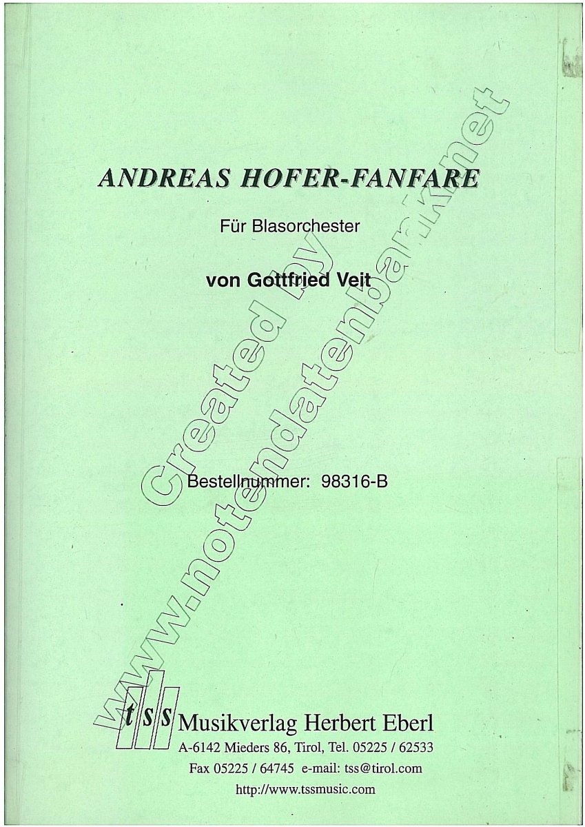 Andreas Hofer-Fanfare - hacer clic aqu�